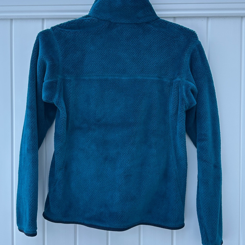 Patagonia Women’s Deep Teal Fleece Snap Pullover Snap T - Small - Picture 3 of 12